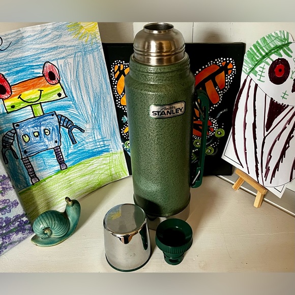 Vintage Original Stanley Aladdin Green Quart Thermos - Picture 4 of 11